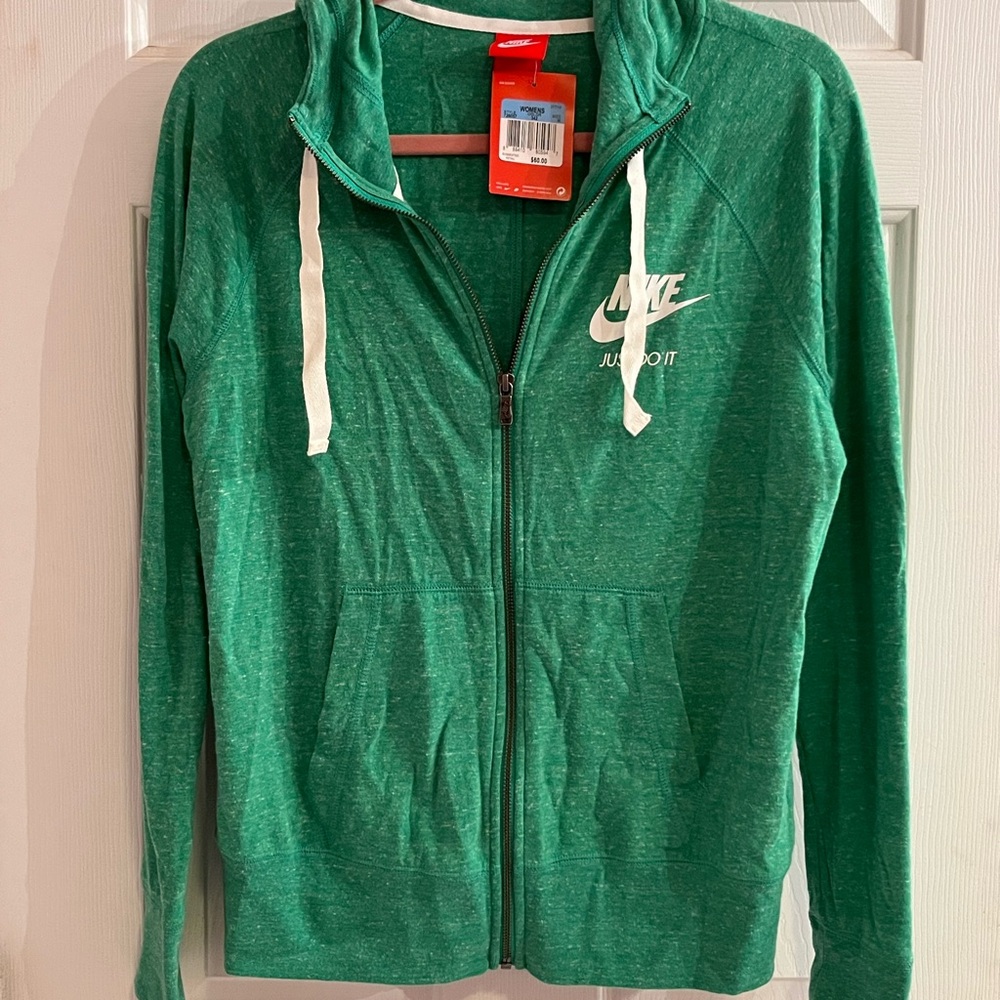 Nike Green Hoodie with White Logo